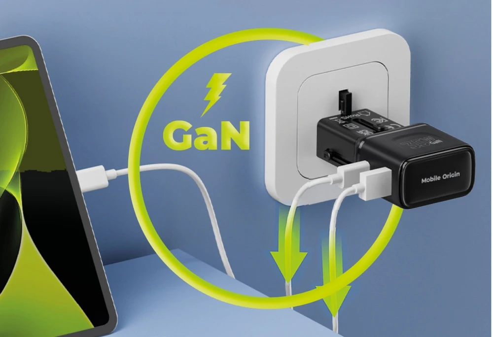 Įkroviklis Mobile Origin 35W Travel Adapteris, EU/US/UK/AU PW25, juodas