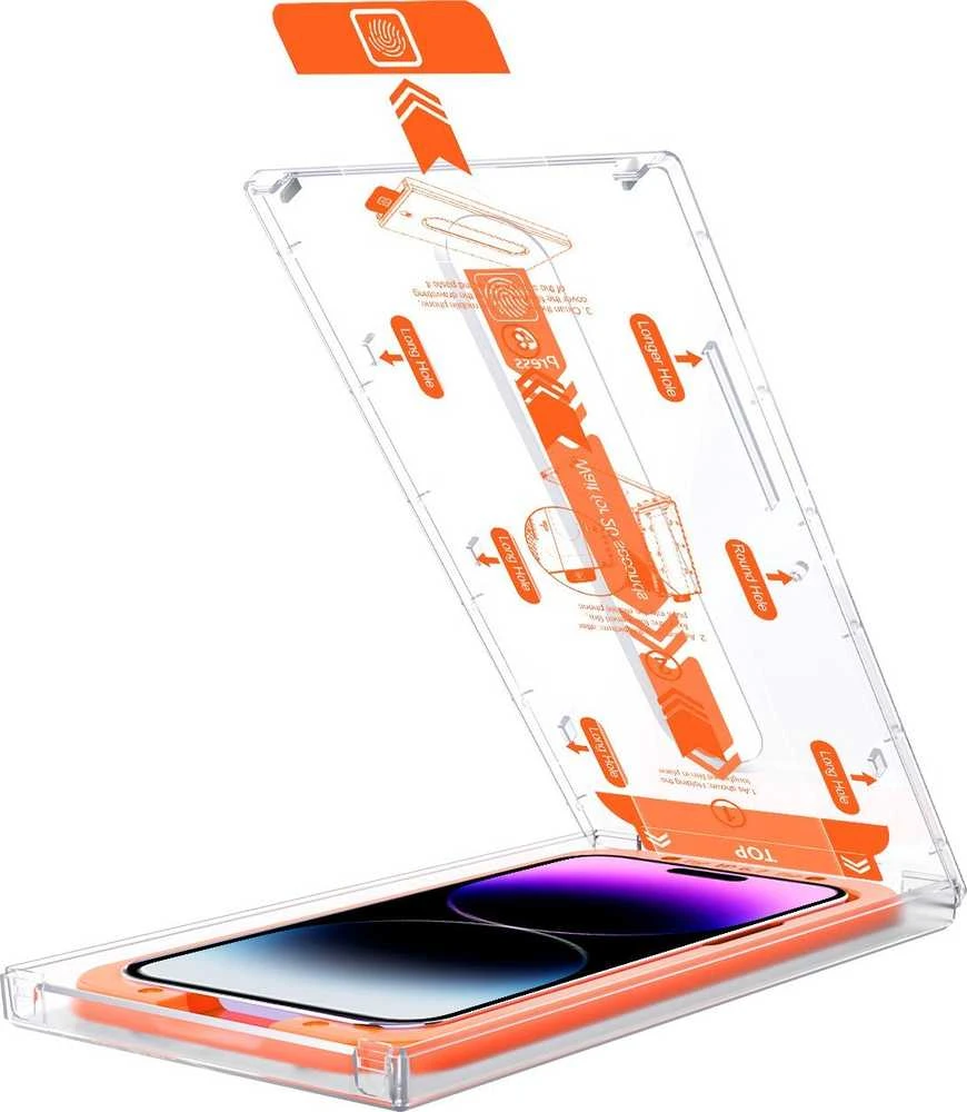 „Mobile Origin“ ekrano apsaugos „iPhone 14 Pro“ su lengvai aplikatoriumi, 2 vnt. pakuotėje
