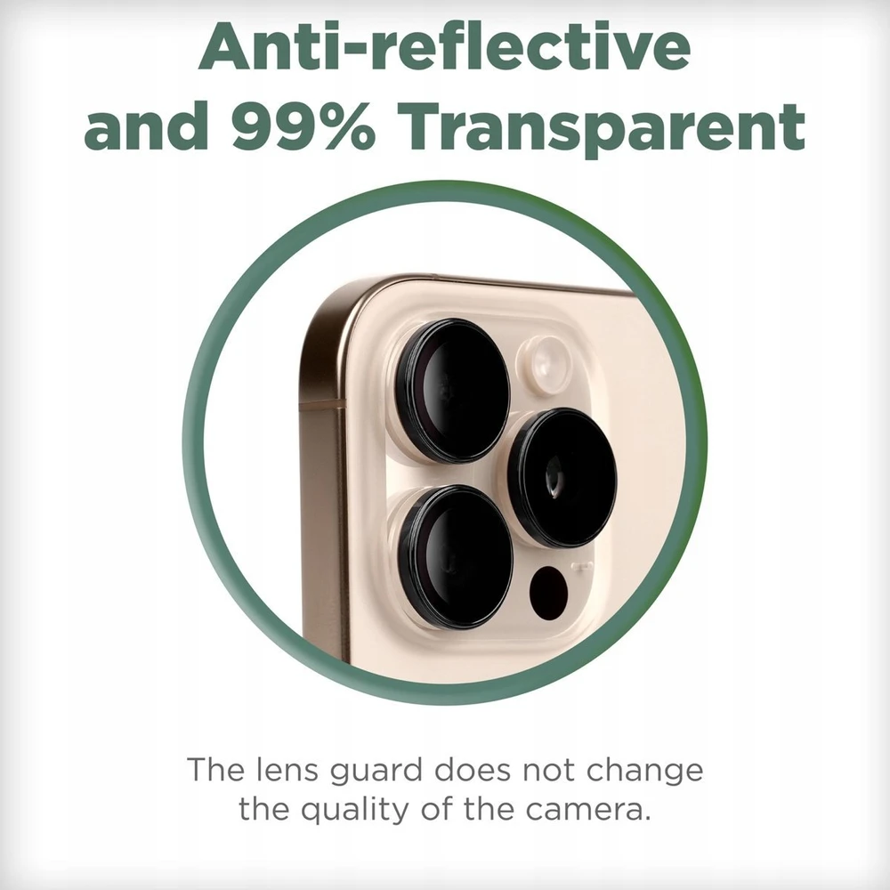 „Mobile Origin Easy Lens“ apsauginiai dėklai, juodi – „iPhone 16 Pro / 16 Pro Max“