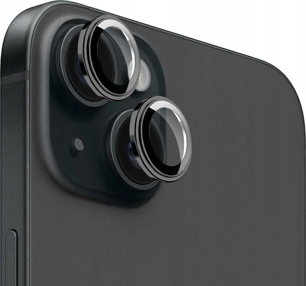Mobile Origin „Easy Lens“ apsauginiai stikliukai, juodi – „iPhone 15 / 15 Plus“