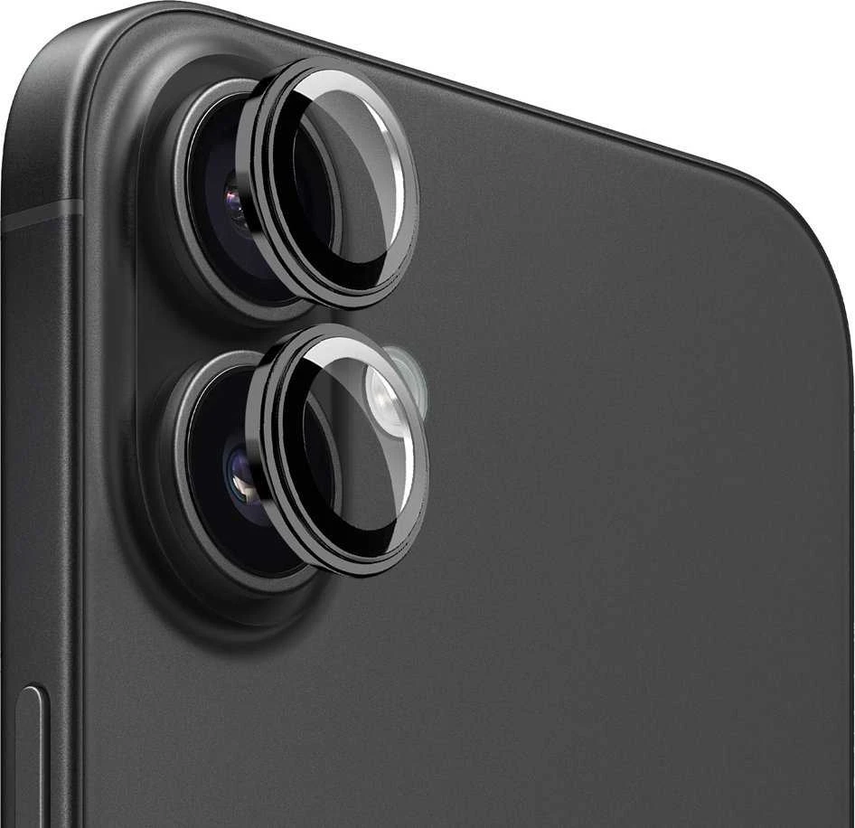 Mobile Origin „Easy Lens“ apsauginiai stikliukai, juodi – „iPhone 16 / 16 Plus“