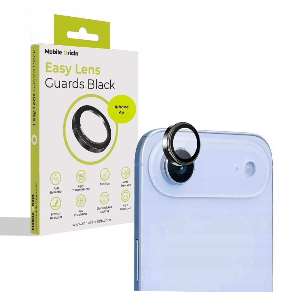 „Mobile Origin Easy Lens Guards“, juodas – „iPhone Air“