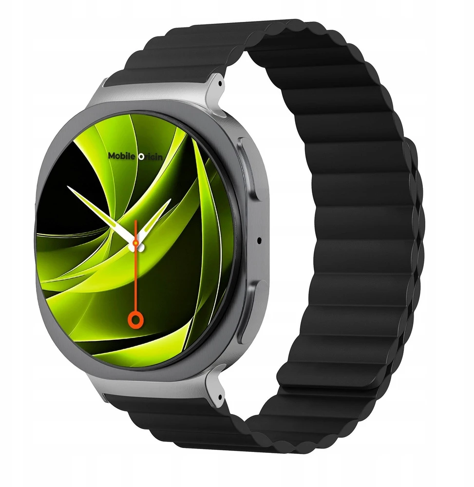 Mobile Origin Easy Strap magnetinis dirželis, skirtas Galaxy Watch 8, juodas