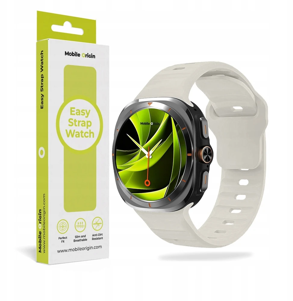 „Mobile Origin Easy Strap“ silikoninis dirželis Galaxy Watch Ultra 47mm Starlight