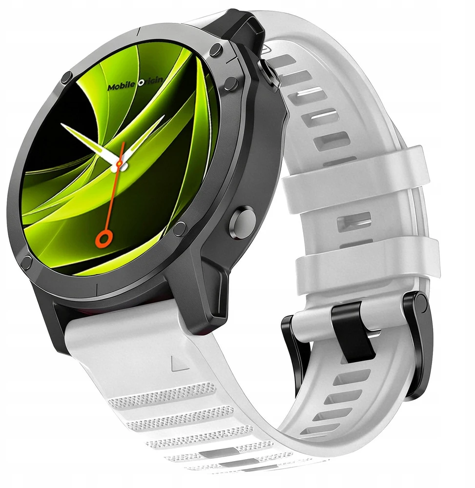 Mobile Origin Easy Strap silikoninis dirželis, skirtas Garmin ES2, 20 mm, baltas