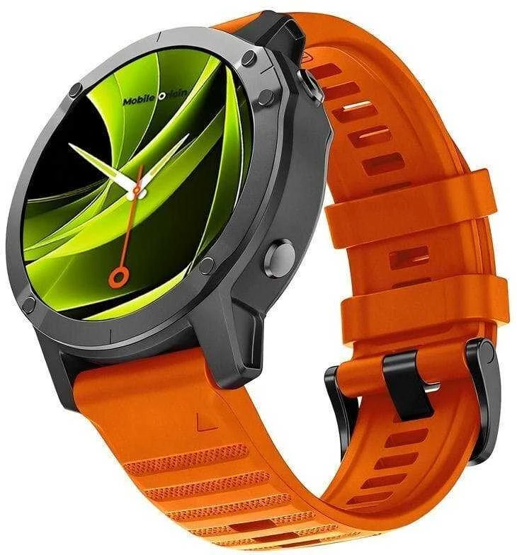 Mobile Origin Easy Strap silikoninis dirželis, skirtas Garmin ES2, 20 mm oranžinis