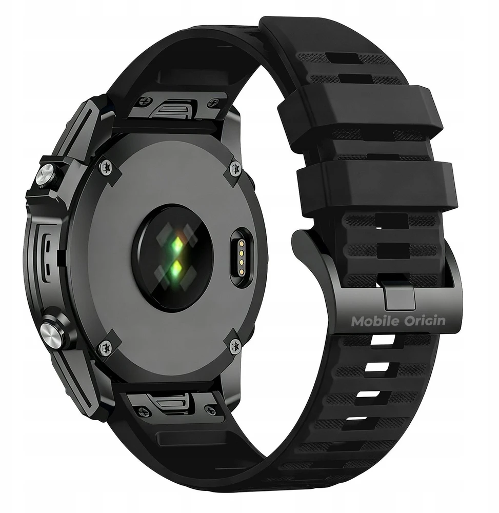Mobile Origin Lengvai keičiamas Quick Fit dirželis, skirtas Garmin ES2, 26 mm, juodas