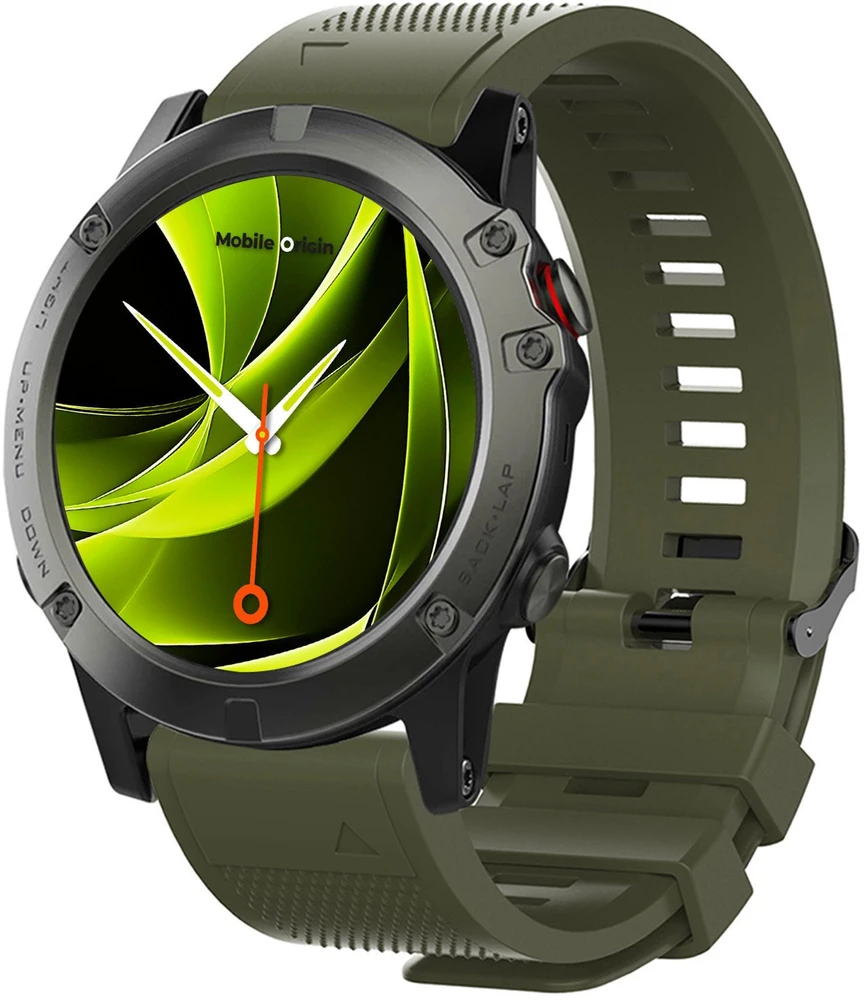 Mobile Origin Greito tvirtinimo dirželis "Quick Fit", skirtas Garmin ES1, 20 mm, tamsiai žalias