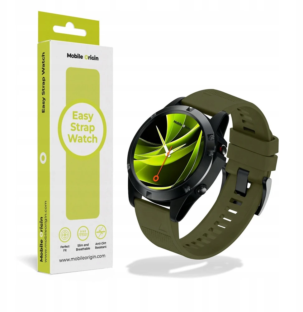 Mobile Origin Greito tvirtinimo dirželis "Quick Fit", skirtas Garmin ES1, 20 mm, tamsiai žalias