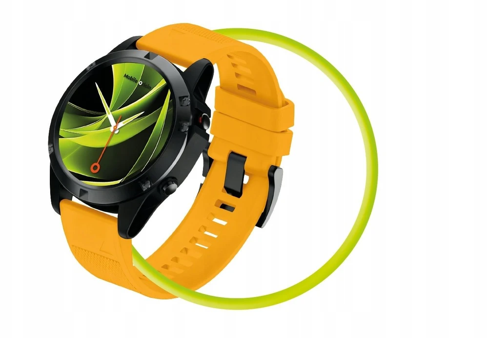 Mobile Origin Lengvai keičiamas Quick Fit dirželis, skirtas Garmin ES1, 20 mm, geltonas
