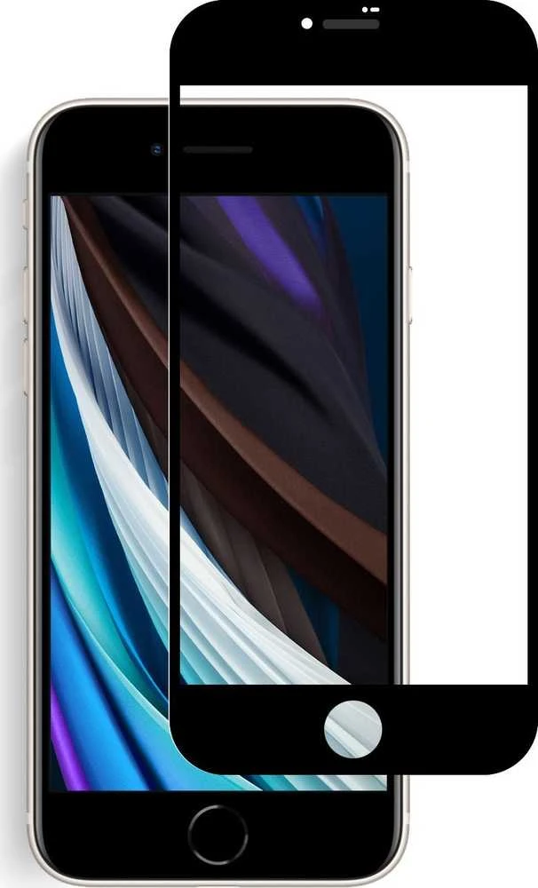 „Mobile Origin“ ekrano apsaugos iPhone 8 / 7 / SE 2022 / SE 2020 su lengvai aplikuojamais apsauginiais lipdukais, 2 vnt. pakuotėje.