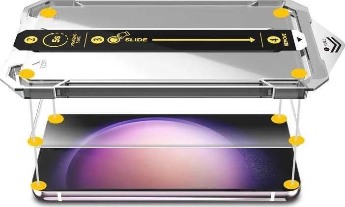 „Mobile Origin“ ekrano apsauga su rodyklės aplikatoriumi – „Samsung Galaxy S24+“