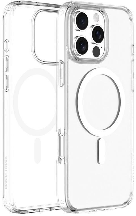 Mobile Origin hibridinis „MagSafe“ dėklas, skaidrus – „iPhone 16 Pro Max“