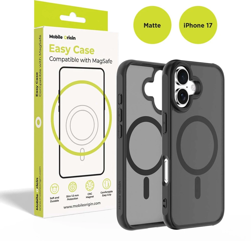 Dėklas Mobile Origin Exkluzivni Mobile Origin Hybrid MagSafe Case, matte juodas - iPhone 17