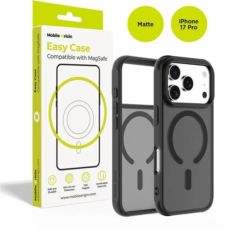 Dėklas Mobile Origin Exkluzivni Mobile Origin Hybrid MagSafe Case, matte juodas - iPhone 17 Pro