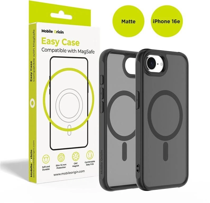 Dėklas Mobile Origin Exkluzivni Mobile Origin Hybrid MagSafe Case, matte juodas - iPhone 16e