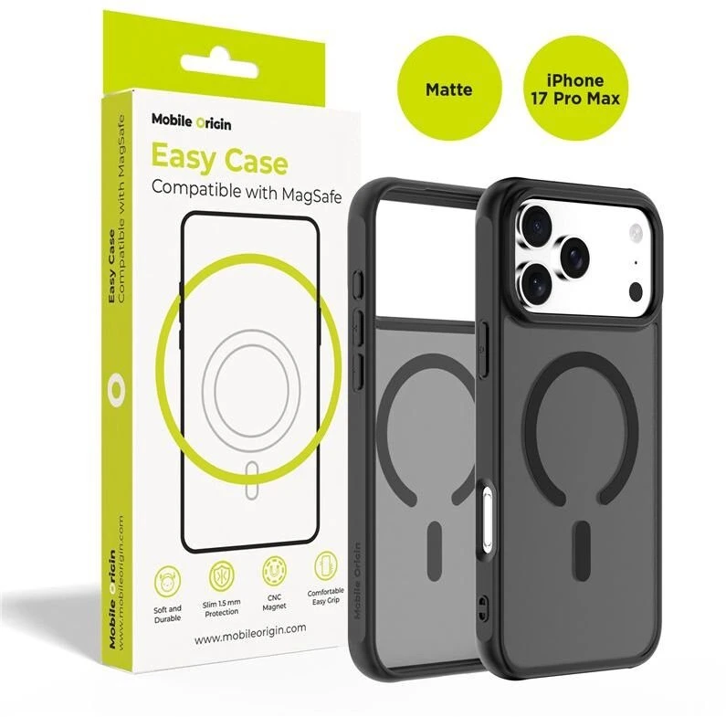 Dėklas Mobile Origin Exkluzivni Mobile Origin Hybrid MagSafe Case, matte juodas - iPhone 17 Pro Max