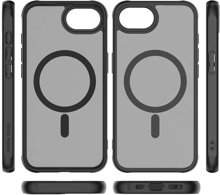 Dėklas Mobile Origin Exkluzivni Mobile Origin Hybrid MagSafe Case, matte juodas - iPhone 16e