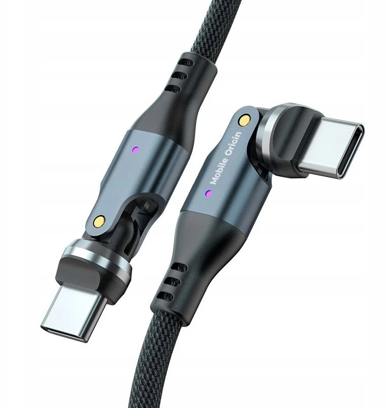 „Mobile Origin“ 240 W besisukantis laidas, 540° USB-C į USB-C, 1 m, CB12