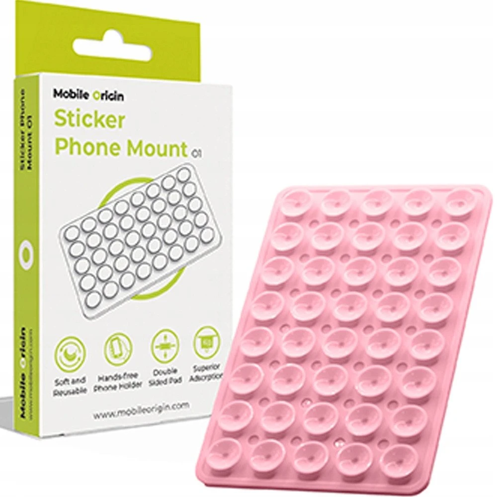 „Mobile Origin“ lipdukas telefono laikiklis O1, rožinis