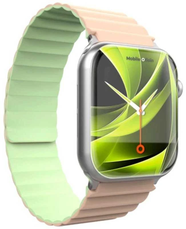 Mobile Origin Magnetinis laikrodžio dirželis II, rožinis/šviesiai žalias - Apple Watch 49mm/46mm/45mm/44mm