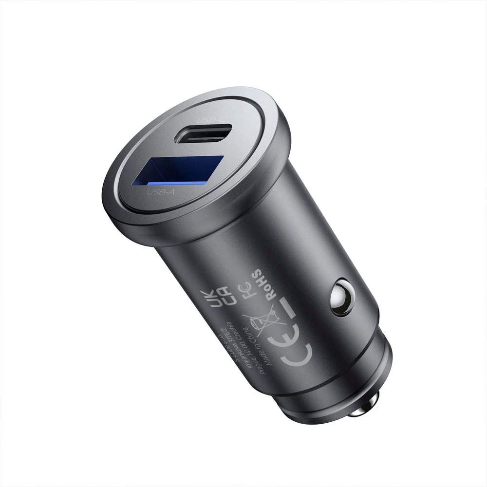 Mobile Origin metalinis automobilinis įkroviklis 30 W, CA12 - USB-C, USB-A