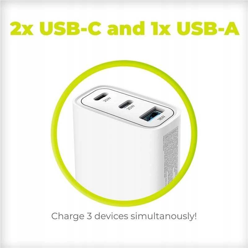 Mobile Origin GaN 40W sieninis įkroviklis MO13, 1 USB-A + 2 USB-C