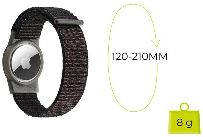 Dėklas Mobile Origin AirTag Strap, juodas cosmonaut