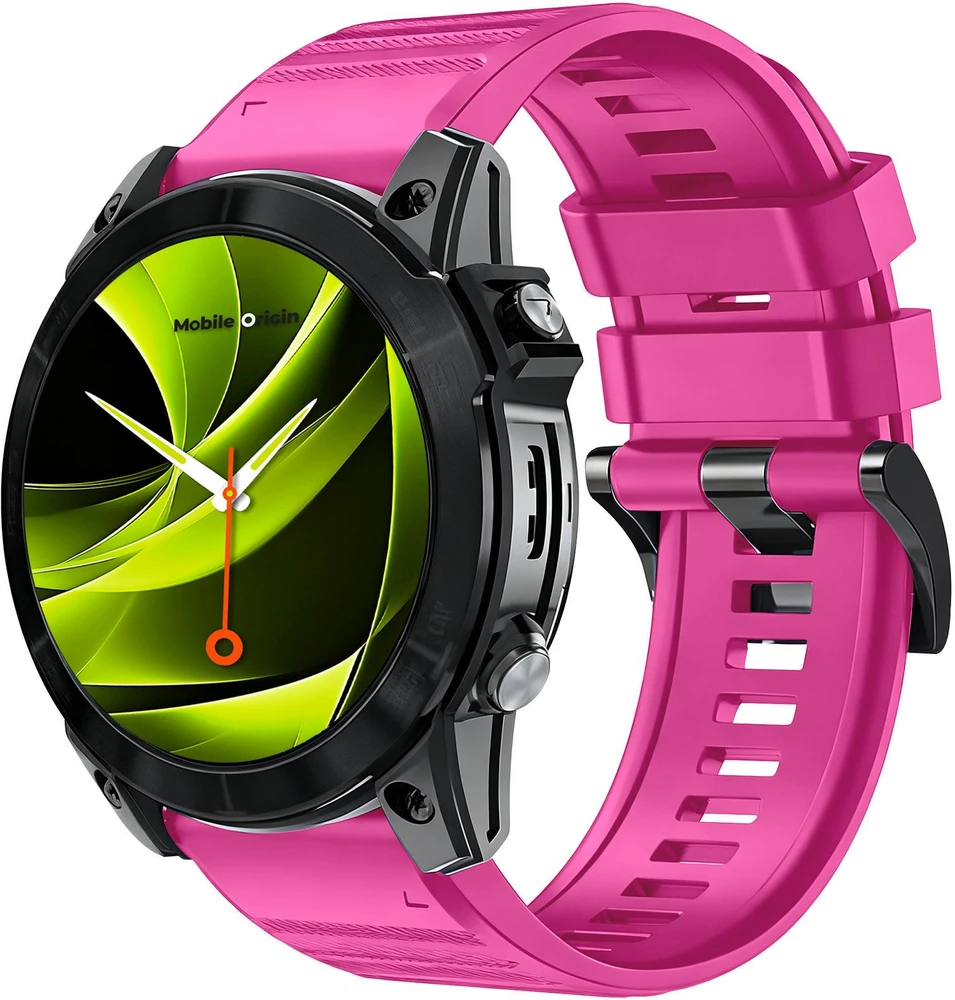 Mobile Origin Easy Strap silikoninis dirželis, skirtas Garmin ES2, 20 mm, rožinis