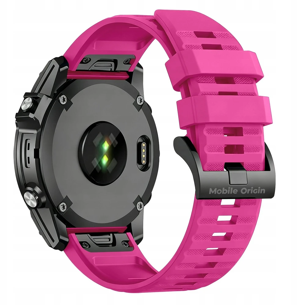 Mobile Origin Easy Strap silikoninis dirželis, skirtas Garmin ES2, 20 mm, rožinis