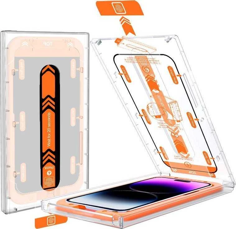 „Mobile Origin“ ekrano apsaugos iPhone 11 Pro / XS / X su lengvai aplikuojamais lipdukais, 2 vnt. pakuotėje.