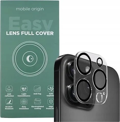 „Mobile Origin Easy Lens“ pilnas dangtelis, skaidrus – iPhone 15 / 15 Plus