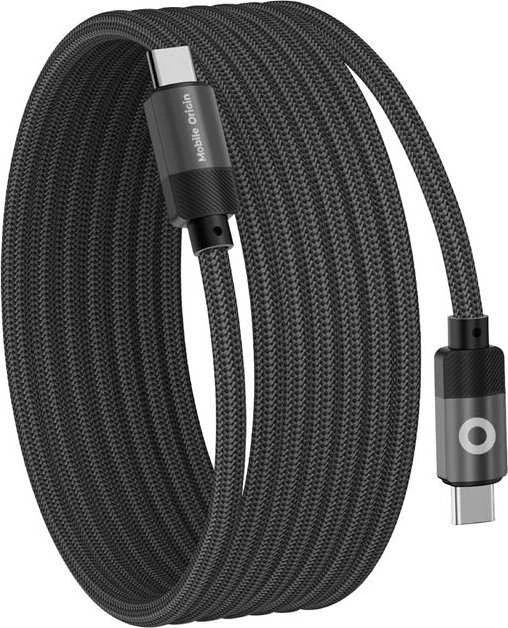 Mobile Origin Magnetinis patentuotas originalus USB-C į USB-C kabelis, 1 m, juodas