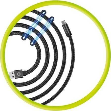Mobile Origin Magnetinis patentuotas originalus kabelis USB-A į USB-C 1 m, juodas