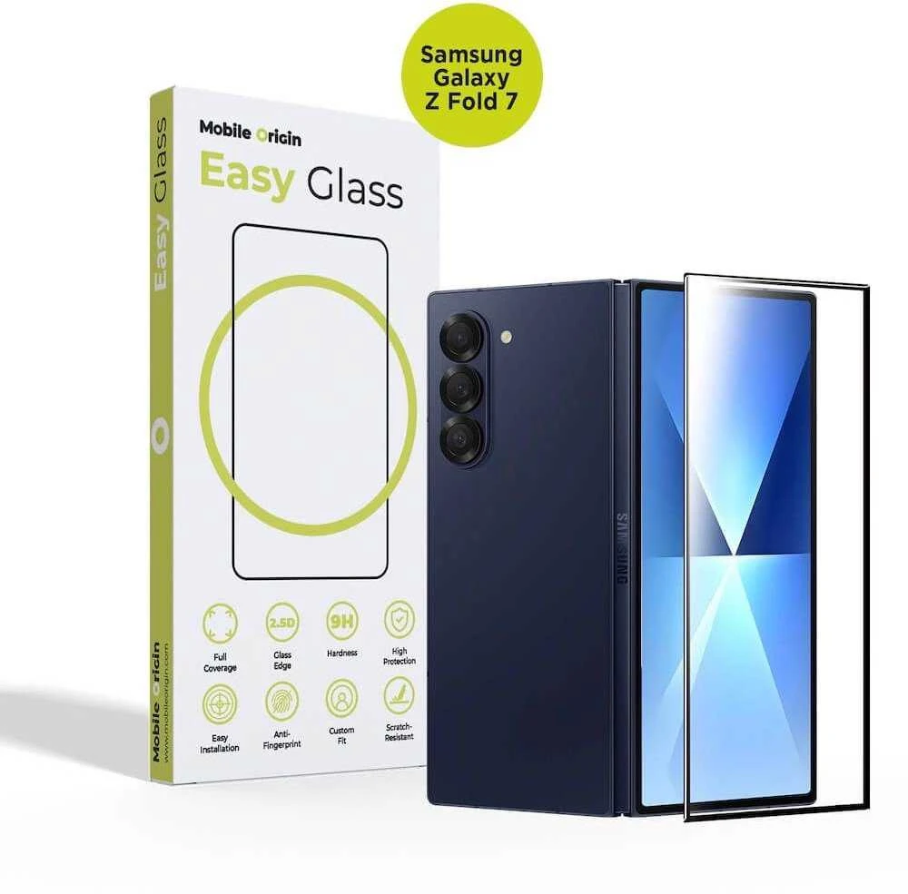 Mobile Origin Mobiliųjų įrenginių kilmė „EasyGlass“ „Samsung Galaxy Z Fold 7“