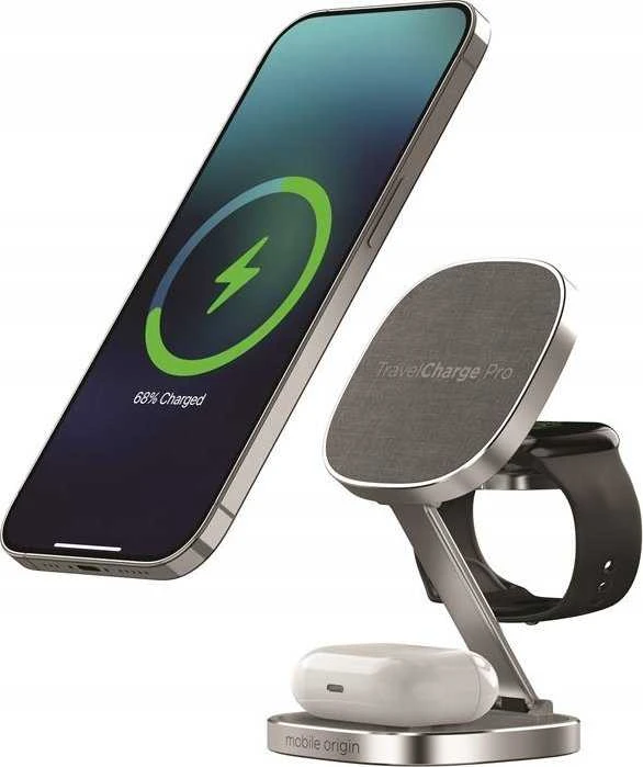 Mobile Origin TravelCharge PRO Sidabrinis
