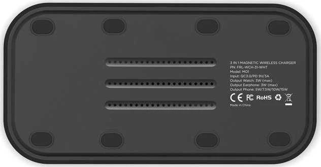 Mobile Origin 3in1 Wireless Magnetic Charger MO1, juodas