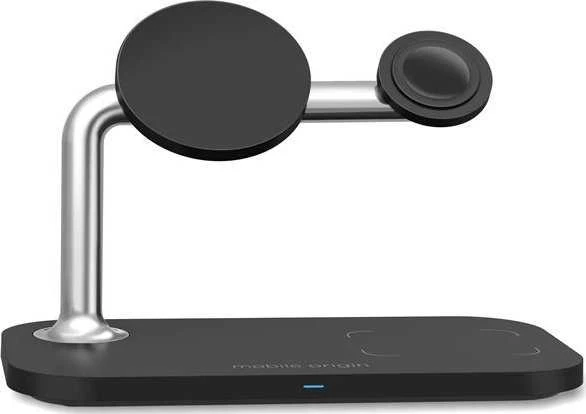 Mobile Origin 3in1 Wireless Magnetic Charger MO1, juodas