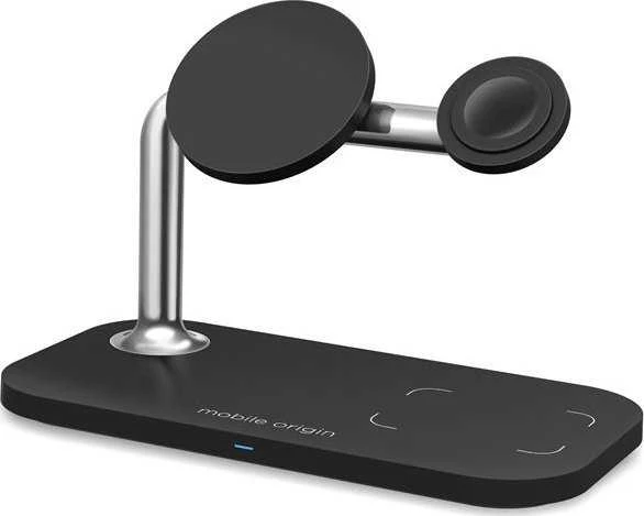 Mobile Origin 3in1 Wireless Magnetic Charger MO1, juodas