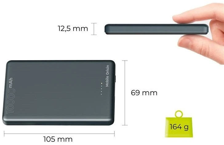 Mobile Origin Powerbank Metal Slim 10000mAh PB1