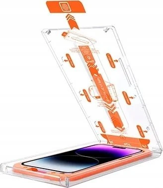Apsauginis stiklas „Mobile Origin Privacy Screen Guard iPhone 15 Pro Max“ su lengvai aplikatoriumi, 2 vnt. pakuotėje