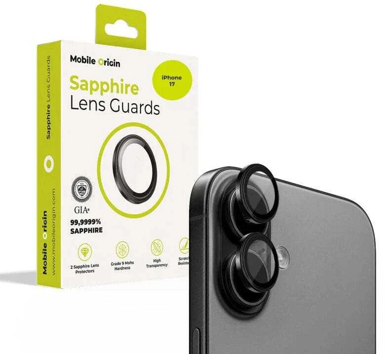 Mobile Origin Sapphire Lens guards, juodas - iPhone 17