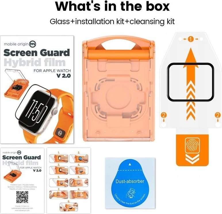Mobile Origin Screen Guard hibridinė plėvelė – Apple Watch 9/8/7 41mm