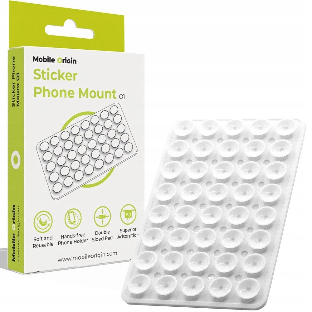 Mobile Origin Mobiliojo telefono lipdukas „O1“, baltas