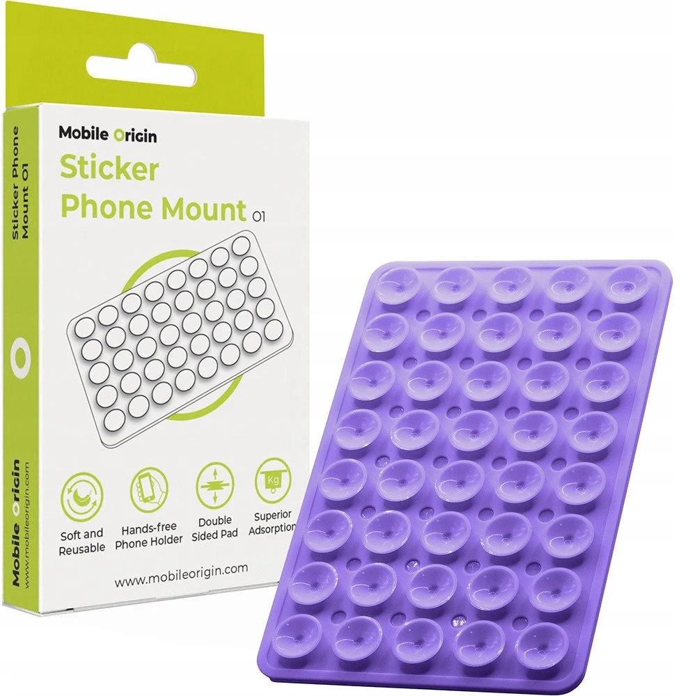 Mobile Origin Sticker Phone Mount O1, violetinė