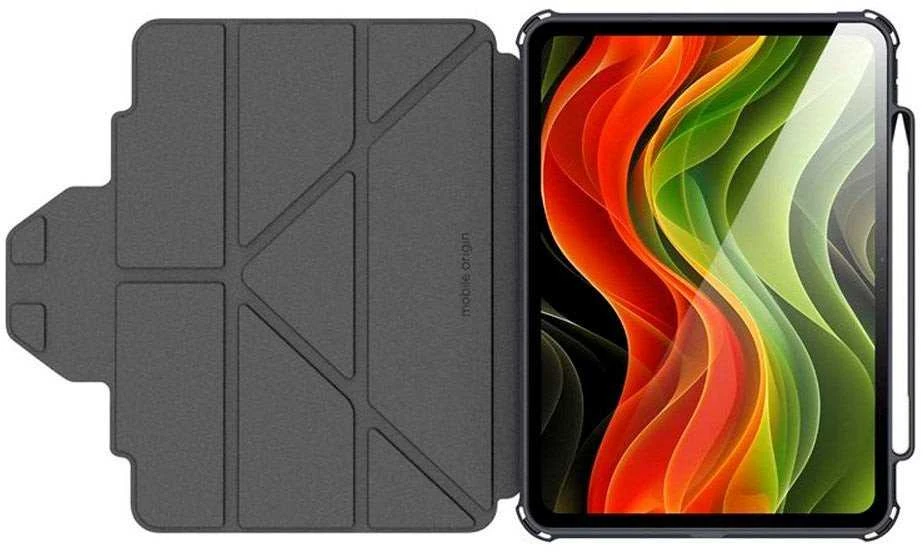 Mobile Origin tvirtas dėklas, juodas – „iPad Air 11“ (M3, 2025 / M2, 2024)