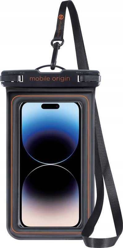 Mobile Origin Mobilus Origin Neperšlampamas plaukiojantis dėklas 6,5", juoda/oranžinė