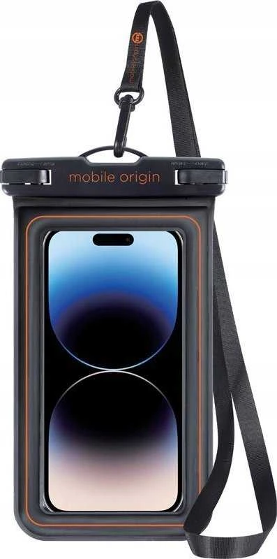 Mobile Origin Mobilus Origin Neperšlampamas plaukiojantis dėklas 6,8", juoda/oranžinė
