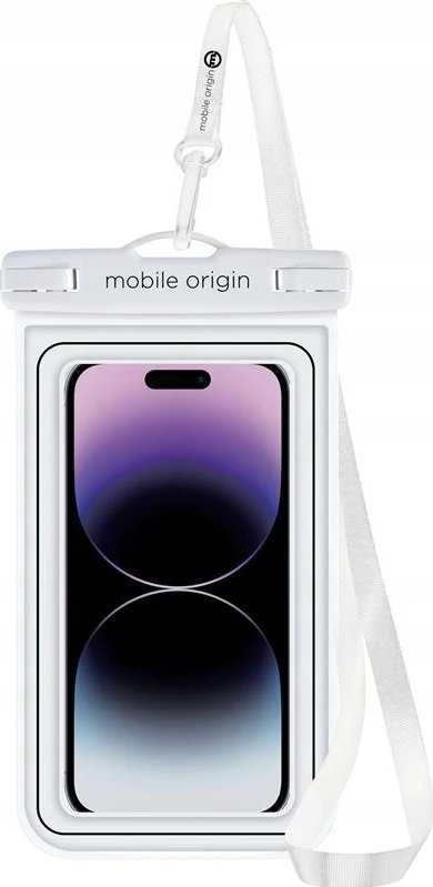 Mobile Origin Mobilus Origin Neperšlampamas plaukiojantis dėklas 6,8", balta/juoda