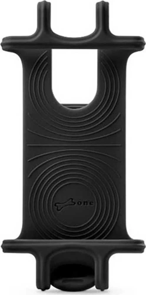 „Bone Bike Tie X“ mobiliojo telefono laikiklis, dviračio laikiklis, reguliuojamas dydis, juodas, 4–6 colių, silikonas, vairo laikiklis, juodas